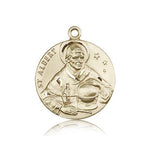 St. Albert the Great Medal, 14 Karat Gold - 14 KT Yellow Gold