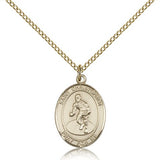 St. Christopher Wrestling Medal, Gold Filled, Medium - Gold-tone