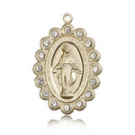 Miraculous Medal, 14 Karat Gold - 14 KT Yellow Gold
