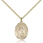 St. Bede the Venerable Medal, Gold Filled, Medium - Gold-tone