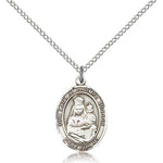 Our Lady of Prompt Succor Medal, Sterling Silver, Medium - 18&quot; 1.2mm Sterling Silver Chain + Clasp