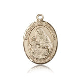 St. Madonna Del Ghisallo Medal, 14 Karat Gold, Large - 14 KT Yellow Gold