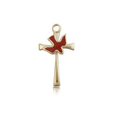 Holy Sprit Cross Pendant, 14 Karat Gold - 14 KT Yellow Gold