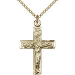 Crucifix Pendant, Gold Filled - Gold-tone
