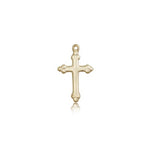 Cross Pendant, 14 Karat Gold - 14 KT Yellow Gold