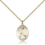 St. Sebastian Baseball Medal, Gold Filled, Medium - Gold-tone