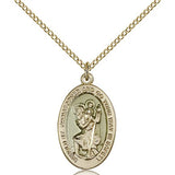 St. Christopher Medal, Gold Filled - Gold-tone