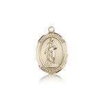 St. Barbara Medal, 14 Karat Gold, Medium - 14 KT Yellow Gold