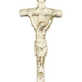 Crucifix Pendant, 14 Karat Gold - 14 KT Yellow Gold