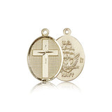 Navy Cross Pendant, 14 Karat Gold - 14 KT Yellow Gold