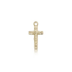 Crucifix Pendant, 14 Karat Gold - 14 KT Yellow Gold