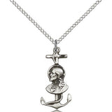 St. Christopher Medal, Sterling Silver - 18&quot; 1.2mm Sterling Silver Chain + Clasp