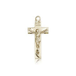 Crucifix Pendant, 14 Karat Gold - 14 KT Yellow Gold