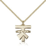 Franciscan Cross Pendant, Gold Filled - Gold-tone