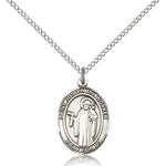 St. Joseph the Worker Medal, Sterling Silver, Medium - 18&quot; 1.2mm Sterling Silver Chain + Clasp