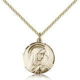 Sorrowful Mother Medal, Gold Filled - Gold-tone