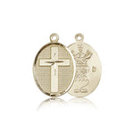 Air Force Cross Pendant, 14 Karat Gold - 14 KT Yellow Gold