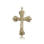 Crucifix Pendant, 14 Karat Gold - 14 KT Yellow Gold