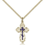 St. Olga Cross Pendant, Gold Filled - Gold-tone
