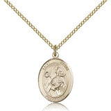 St. Kevin Medal, Gold Filled, Medium - Gold-tone