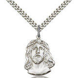 Ecce Homo Medal, Sterling Silver - 24&quot; 2.4mm Rhodium Plate Endless Chain