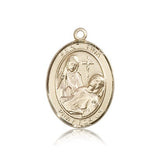 St. Fina Medal, 14 Karat Gold, Large - 14 KT Yellow Gold