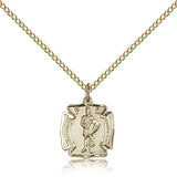 St. Florian Medal, Gold Filled - Gold-tone