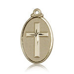 Cross Pendant, 14 Karat Gold - 14 KT Yellow Gold