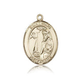 St. Elmo Medal, 14 Karat Gold, Large - 14 KT Yellow Gold