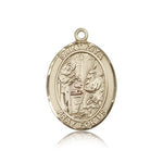 St. Zita Medal, 14 Karat Gold, Large - 14 KT Yellow Gold