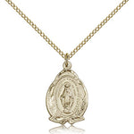 Miraculous Medal, Gold Filled - Gold-tone