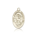 St. Michael the Archangel Medal, 14 Karat Gold - 14 KT Yellow Gold