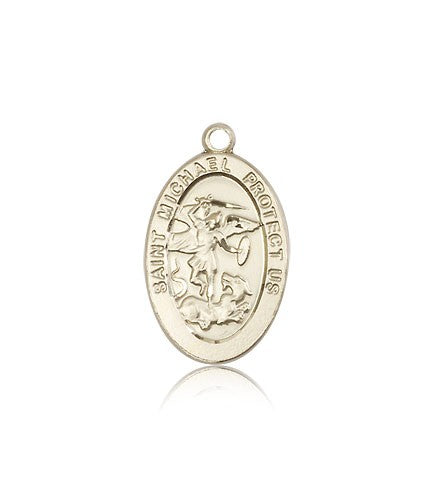 St. Michael the Archangel Medal, 14 Karat Gold - 14 KT Yellow Gold