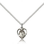 Our Lady of La Salette Medal, Sterling Silver - 18&quot; 1.2mm Sterling Silver Chain + Clasp