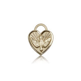 Confirmation Heart Medal, 14 Karat Gold - 14 KT Yellow Gold