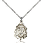 St. Elizabeth Ann Seton Medal, Sterling Silver - 18&quot; 1.2mm Sterling Silver Chain + Clasp