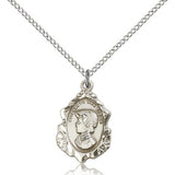 St. Elizabeth Ann Seton Medal, Sterling Silver - 18&quot; 1.2mm Sterling Silver Chain + Clasp