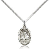 St. Anthony of Padua Medal, Sterling Silver - 18&quot; 1.2mm Sterling Silver Chain + Clasp