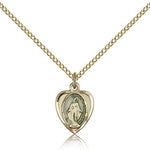 Miraculous Medal, Gold Filled - Gold-tone