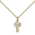 Celtic Cross Pendant, Gold Filled - Gold-tone