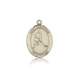 St. Sebastian Ice Hockey Medal, 14 Karat Gold, Medium - 14 KT Yellow Gold