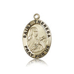 St. Theresa Medal, 14 Karat Gold - 14 KT Yellow Gold