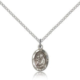 St. Anthony Medal, Sterling Silver - 18&quot; 1.2mm Sterling Silver Chain + Clasp