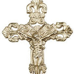Crucifix Pendant, Gold Filled - 24&quot; 2.4mm Gold Plated Endless Chain
