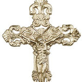 Crucifix Pendant, Gold Filled - 24&quot; 2.4mm Gold Plated Endless Chain