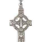 Scriptures Cross Pendant, Sterling Silver - 24&quot; 2.4mm Rhodium Plate Endless Chain
