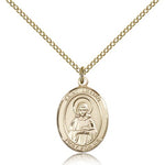 St. Lillian Medal, Gold Filled, Medium - Gold-tone