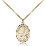 Our Lady of Lourdes Medal, Gold Filled, Medium - Gold-tone