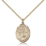 St. Leo the Great Medal, Gold Filled, Medium - Gold-tone