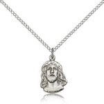 Ecce Homo Medal, Sterling Silver - 18&quot; 1.2mm Sterling Silver Chain + Clasp